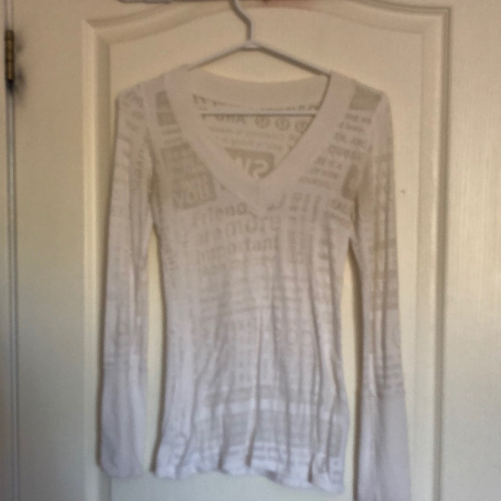 Lululemon long sleeved mantra top. Cream in colour